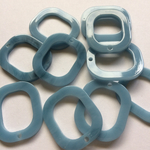 23×28mm  アクリルチャーム　ブルー 10個