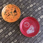 4枚セット♪ハロウィン気分な小皿　取り分け皿、デザート、お菓子、薬味、調味料、パンプキン、ジャック