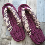 布ぞうり：perple grape２４ｃｍ/botanical