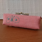 再販 ミナペルホネン  chouchoピンク  印鑑ケース