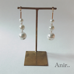 49.パール✧3連ピアス