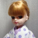 リカちゃん　着物　白・水玉