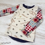 【110*SALE】レトロバス柄☆定番カットソー