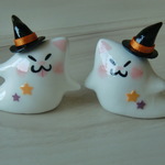 送料無料♪　ハロウィン♪おばけネコセット♪