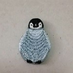 刺繍ブローチ　ペンギン　03