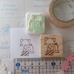 76 ミシン 猫 手芸 消しゴムはんこ
