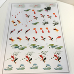 送料無料！レジン封入シート～金魚とコイ～