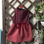 シックなチェックのワンピース