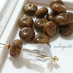 【1297】10個  マーブル柄  アクリルパーツ