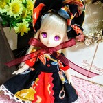 オビツ11/文化人形風ワンピース　黒
