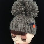 ＊Mitten＊outfit  模様編みニット帽  col.杢ブラウン