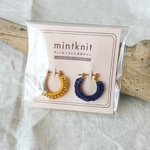 knitPIFRCE lake【mustard.navy】アシンメトリーのピアス