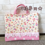 7様専用☆レッスンバック スイーツ柄 ピンクドット