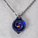 ガラスの小宇宙　レインボーオパール　ミニペンダント　Yasuda Glass；No.1784RM