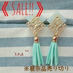 ▷ 【送料無料】SALE セール タッセル スクエアイヤリング 展示品売り切り