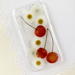 再販フルーツと押し花のケース iPhone7 ＊さくらんぼ🍒