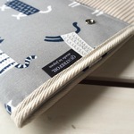 北欧風catねこ 母子手帳ケース 二人用 gray