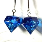 【再販】青色ダイヤイヤリング/ピアス
