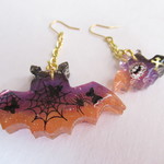 Halloween 親子コウモリ ピアス/イヤリング