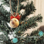 かわいい ミニチュアパン の クリスマスオーナメント　