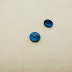 【染めボタン】黒蝶貝　貝ボタン#00104 2穴　10mm 　C/#BLUE ＊＊10個セット＊＊ 