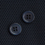 【丸型染めボタン】黒蝶貝　貝ボタン#00017 4穴15mm　C/#NAVY ＊＊5個セット＊＊ 