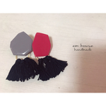 再再再再再販！グレー＆ピンク アシメピアス