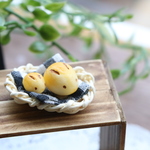 ★お月見シーズン限定★ミニチュアうさぎパン カゴ入り★