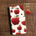 りんごの手帳型スマホケース