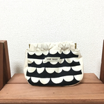 ばねポーチ 北欧ホワイトなみなみ