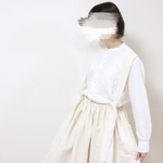 くるんとふんわりサスペンダースカート＊きなり