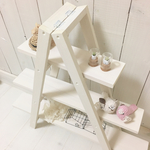 ☆小さめ3段シェルフ☆棚板″白×脚″白