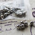 在庫処分！mini鈴【7.5mm】50個シルバー toku348