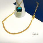 インディゴライトのスクエアネックレス♪