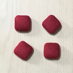 SUEDE RED SQUARE CABOCHONS PARTS