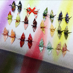 折り鶴ピアス