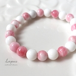 Pink＆Milk Candy 花翡翠 ブレスレット