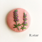 ヒソップ お花 刺繍ブローチ