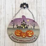 「再販」トールペイント♡パンプキン型ハロウィンの壁掛け
