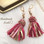 大ぶり♡ボリューム タッセル ピアス/大ぶり ボリュームタッセルイヤリング