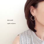 simple circle pierce（シンプル サークル ピアス 大ぶり リング）