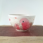 モモイロインコのお茶碗