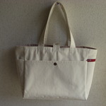 ☆☆sale ☆☆帆布のしっかりトート☆両サイドポケット