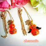 🎃ハロウィンかぼちゃの天使親子🎃ネックレス