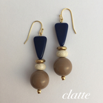 再販☆アクリルビーズ×天然石のピアス