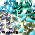 ♪送料無料♪きらきらガラスビーズ　ブリオレット60個　その4