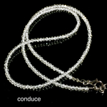 White topaz.天然石ホワイトトパーズネックレス