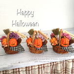 《残2》Happy Halloween☆mini バスケット（オレンジカボチャ）