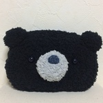 k様オーダー ふわふわ黒くまさんポーチ🌟