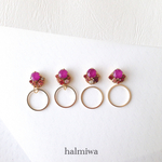 50％OFF　--再再販--大人ピンクのイヤリング